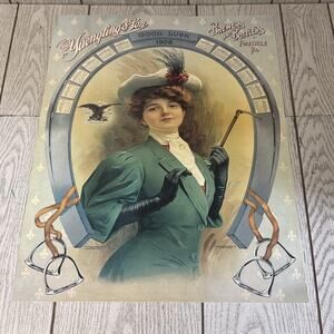 Vintage YUENGLING & SONS 1908 POSTER - 28x18 Lucky Lady Calendar 2003 NEW